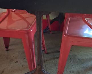 Industrial Style Metal Table and Chairs Set