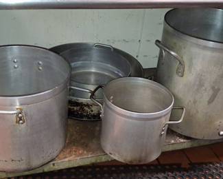 Commercial Aluminum Stock Pots with Spigot - Various Sizes