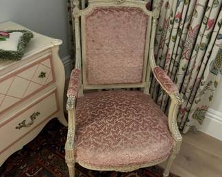 2 French upholstered chairs