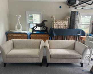 Two matching Mitchell Gold Bob William’s settees