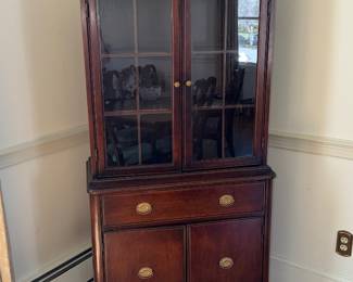 Beautiful antique mahogany wooden cabinet- perfect for an apartment