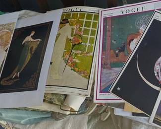 Old prints of Vogue covers
