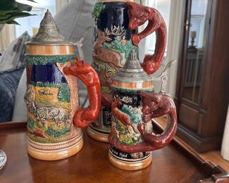 Beer Steins - large collection - some play music