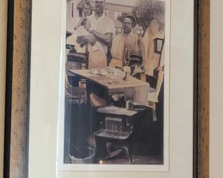 This is a signed and numbered limited edition print titled "The Family Table" (Edition number 2/250) by artist David Holsey.