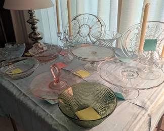 Vintage Glassware & Cake Stands