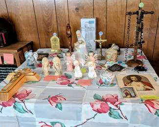 Various Vintage Religious items.