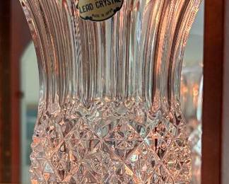 Vintage Napco Crystal Vase 25% Lead Crystal