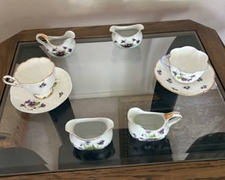 Violet themed tea set - includes Shelly tea cup