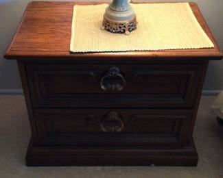 MCM Thomasville Walnut Nightstand part of 4 piece set