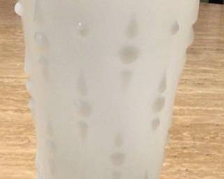 Vintage Anchor Hocking Milk Glass Tear Drop & Pearl Pattern Circa 1950