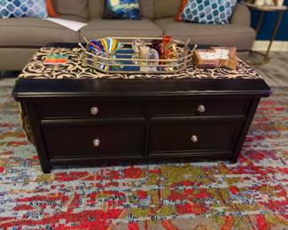 Solid wood, lift top, coffee table.