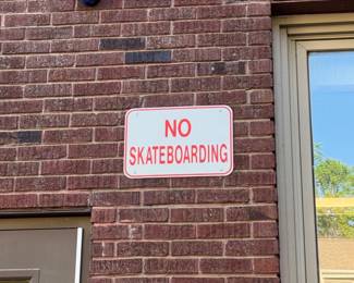 No skateboarding sign