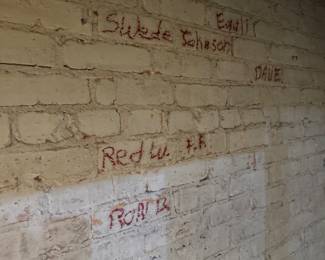 Just for fun photo- vintage graffiti (bricks not for sale)