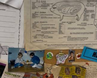 Clifford, kids playing and parts of a pig