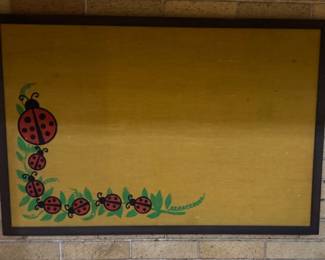 Vintage ladybug bulletin board