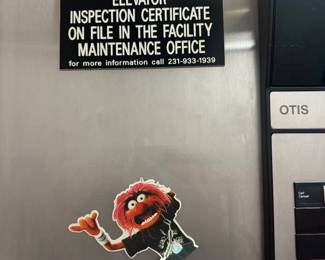 The elevator temporarily broke just after this photo was taken