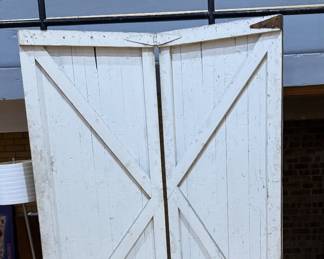 Amazing very old barn doors found in the basement