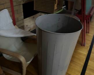 Vintage metal rubbish cans