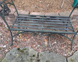 Wrought iron bench