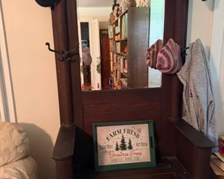 Antique coat rack