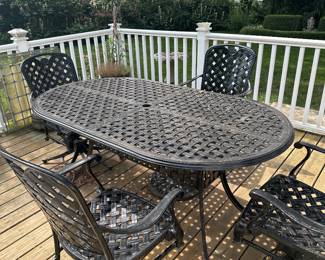 Rod Iron patio table and chairs