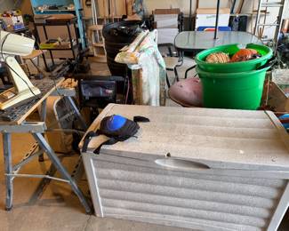 deck box, work table