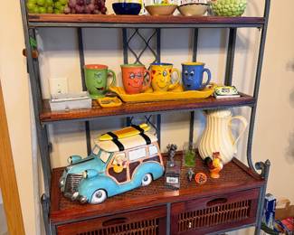 bakers rack and fun serving pieces