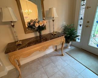 Sofa table marble top