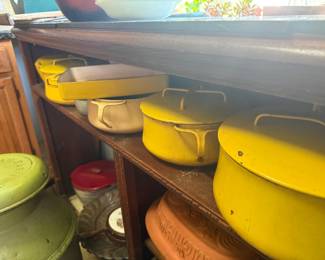 Yellow glazed cast iron