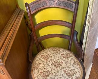 chair with needlepoint seat