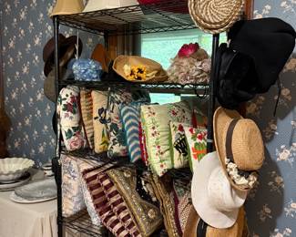 Granny's Attic has so many hats and pillows for you!