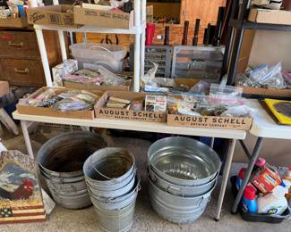 galvanized garden buckets