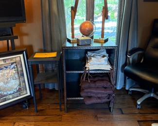 lamps and book shelf