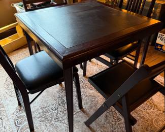 card table and chairs