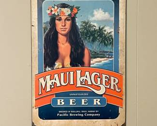 MAUI LAGER METAL SIGN