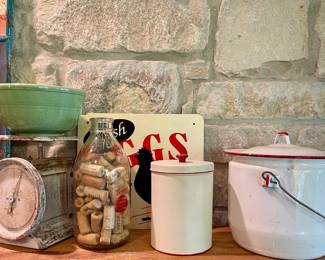 ENAMELWARE, EGGS FOR SALE SIGN