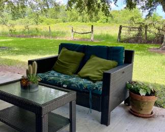 PATIO SOFA & COFFEE TABLE