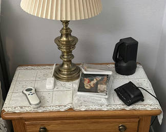 Lot 38: Bedroom set, 2 nightstands, 1 wardrobe, 1 dresser, 1 triple dresser with mirror 