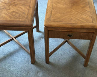 Lot 4: Pair of Wooden End Tables