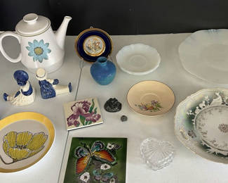 Lot 65: Assorted Decorative Ceramic and Glass Tableware