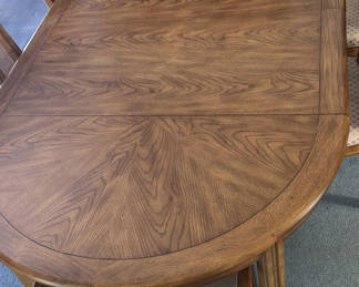 Lot 5: Wood Dining Table and Chairs