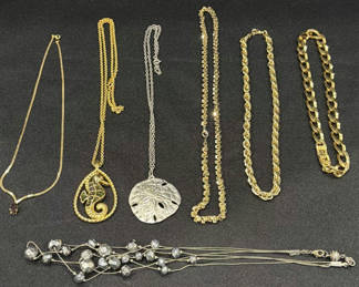 Lot 605: Assorted Necklaces and Bracelet Jewelry Lot