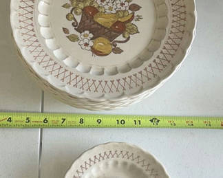 Lot 118: Metlox Vernon Ware California Ceramic Plates and Saucers Set
