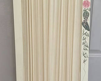 Lot 9: Decorative Folding Screen and Two-Drawer Filing Cabinet