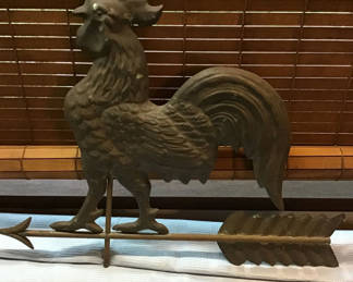 Lot 199: Copper rooster weathervane