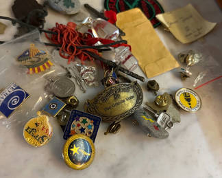 Lot 222: Assorted Lapel Pins and Badges