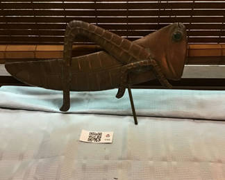 Lot 195: Copper grasshopper weather vane