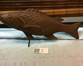 Lot 198: Fish-shaped copper weathervane