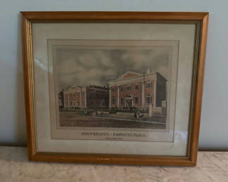 Lot 229: Framed University of Pennsylvania Print