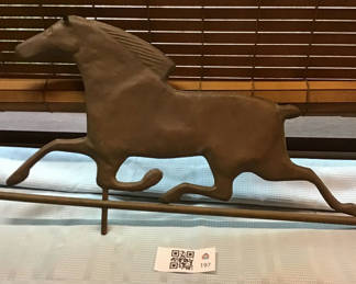 Lot 197: Copper horse weathervane